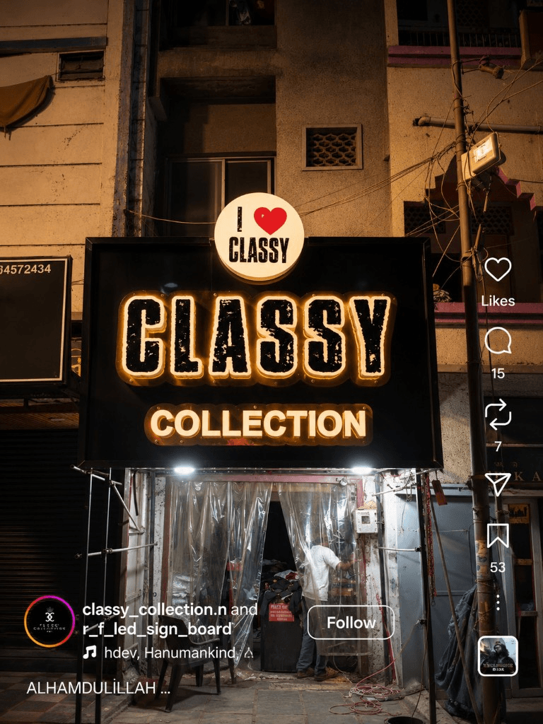 Classy Collection storefront post