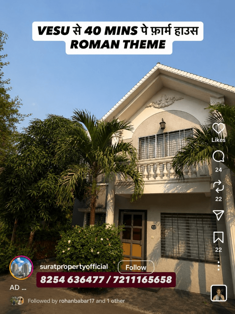 Roman theme farmhouse property post