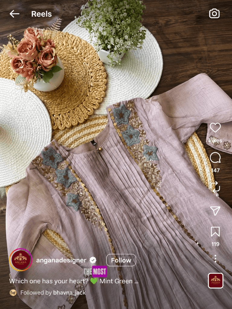 Angana designer outfit post