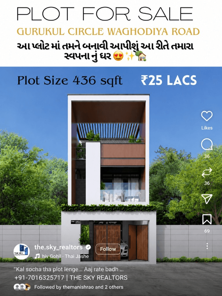 The Sky Realtors plot for sale post