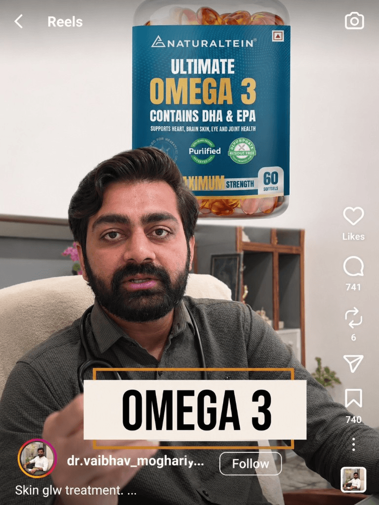 Naturaltein Omega 3 supplement reel